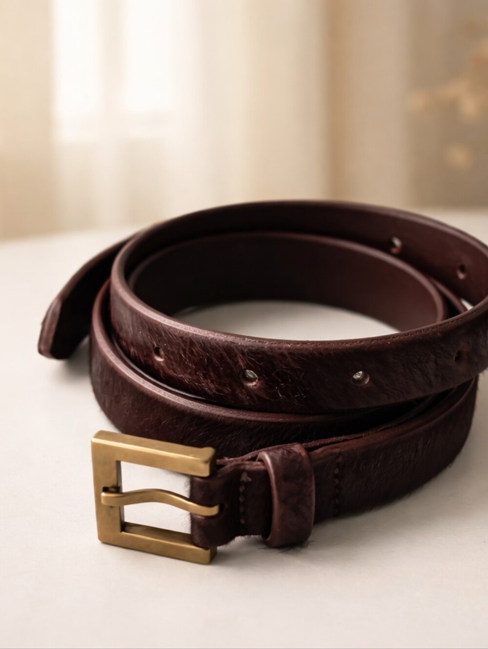 J Crew Leather belt. 1st hole at 32". Last hole at 37"